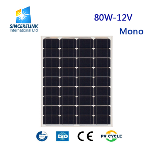 80W 12V Monocrystalline Solar Panel