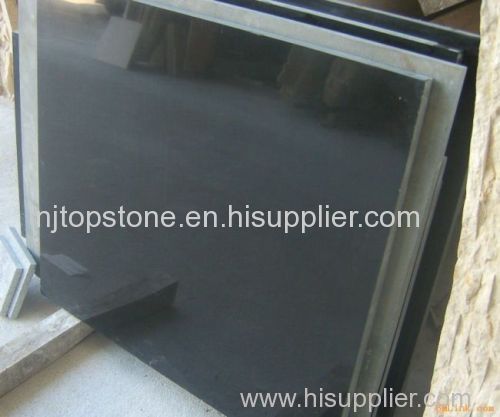 China Cheap Absolute Black Granite Black Granite Tile