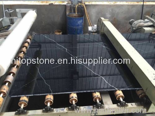 Chinese Nero Marquina black marble for tile and slab