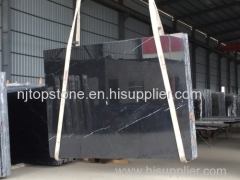 Chinese Nero Marquina black marble for tile and slab
