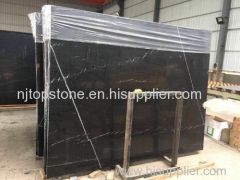 Chinese Nero Marquina black marble for tile and slab