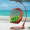 Patio colorful rattan hammock with cushions designs