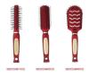 Red rubber Mini Professional Hair brush