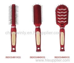 Red rubber Mini Professional Hairbrush