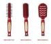 Red rubber Mini Professional Hairbrush