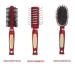 Red rubber Mini Professional Hairbrush