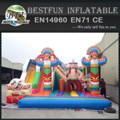 Indian Style Inflatable Amusement Park Obstacle Course