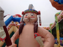 Indian Style Inflatable Amusement Park Obstacle Course