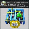 Inflatable car obstacle course for amusement