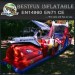 Inflatable obstacle course with spaceship