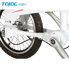 6061 Aluminium Alloy Frame 16'' Inner 3-Speed V Brake Chainless Shaft Drive Folding Bicycle White Urban City Leisure