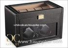 Carbon Fiber Watch Winder / Dual Watch Winder Box For 12 Men Watches