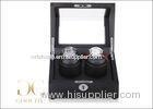PU Leather Dual Watch Winder Battery Powered With Tempering Glass