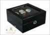 6 Black Square Wooden Watch Display Case For Invicta Watches