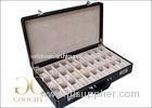 30 Slot Watch Box / Leather Watch Storage Case With Code Lock And Handle