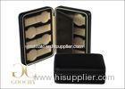 Standing Watch Display Case / Travel Watch Case Leather Black