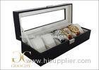 Handmade Leather Watch Case / Wrist Watch Storage Boxes Black