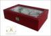 12 Red Crocodile Leather Watch Storage Case For Women And Men Watches