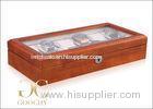 Engraved Wooden Watch Display Case For Women / 12 Watch Box Red