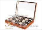 Tempering Glass Mens Watch And Jewelry Box For Watch Collection