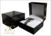 Water Cube Plastic Watch Box / Wrist Watch Gift Box Black Outside