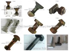 Square Bolts with Nut and Washer for Rail Fastening