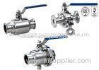 High Performance Clamp / Thread Sanitary Hygienic Ball Valve With 2 Position Handle