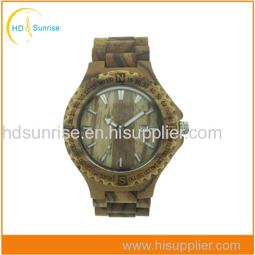 2016 Fashion Jewelry New Product and China Wholesale Wooden Watch with Big Face for Men