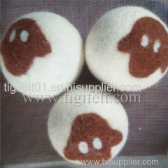 wool dryer ball felt fabric