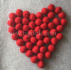 Red color wool dryer balls for cloth drying