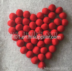 Red color wool dryer balls for cloth drying