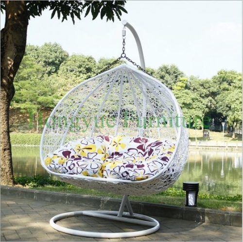 Rattan hammock with cushions for two person