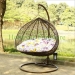 Rattan hammock with cushions for two person