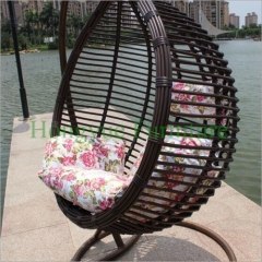 Brown rattan color hammock wicker hammock supplier from china