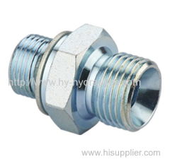 BSP male double use 60 degree cone seat or bonded seal /BSP male O-ring hydraulic pipe adapter 1BG