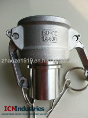 Stainless camlock coupling Adaptor x hose tail ( Type E)