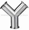 No.8 304 / 316L Stainless Steel 1-1/2" - 4" Sanitary Fittings / Y Tee Pipe Fitting