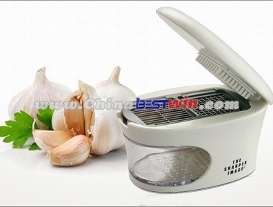 3 in 1 Garlic Press White Vegetable Slicer Kitchen Helper As Seen On TV