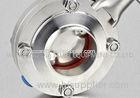 Low Pressure Sanitary Stainless Steel Butterfly valves DIN SS304 DN50 x 1.5mm