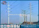 25FT - 90FT Anticorrosive Electrical Steel Utility Poles With Cross Arm