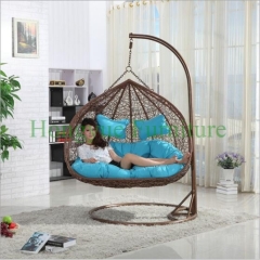 Indoor wicker lovers hammock rattan lovers hammock