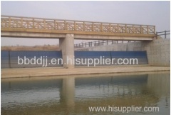 Hoisting system hydraulically controlled by servomotor and accessories for Gate for weir(Spillway) Flap type with rubbe