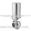 Full Port 2.5" Sanitary SS304 Triclover Pneumatic Butterfly Valve For Water Industry