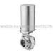 Full Port 2.5" Sanitary SS304 Triclover Pneumatic Butterfly Valve For Water Industry