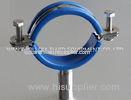 SS304 Stainless Steel Pipe Clip Loose With Blue PVC Insert In Sanitary Produce Line