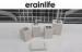 Sandstone Bathroom Accessories Sets / 5Pcs Grey Modern Modern Bath Accessories