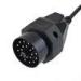 OBD 2 Female 20 Pin to 16 Pin Connector OBD1 to OBD2 Adapter Cable for BMW Black