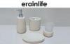 Home Beige Bathroom Accessory Set Round Shape Free Standing Type