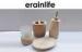 Marble Bath Accessory Set Natural Sandstone Looking With Glass Cup ERST-0001S