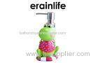 Frog Kids Polyresin Bathroom Lotion Dispenser Green Pink Animal Shape